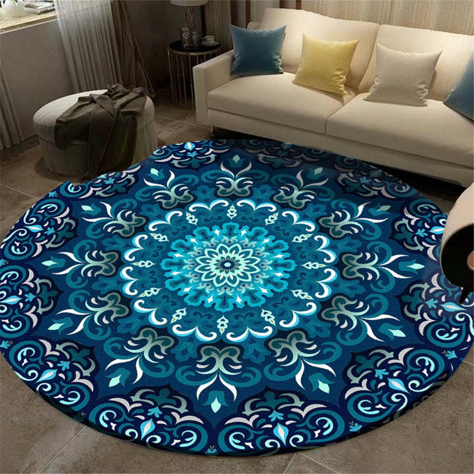 Tapis rond bohémien