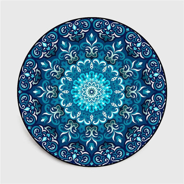 Tapis rond bohémien