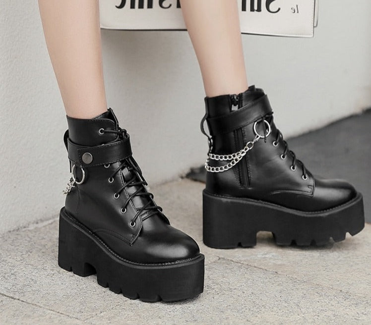 Bottes semelle épaisse Goth