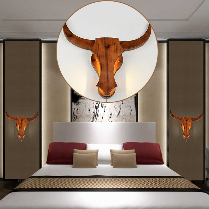 Retro Cow wall light