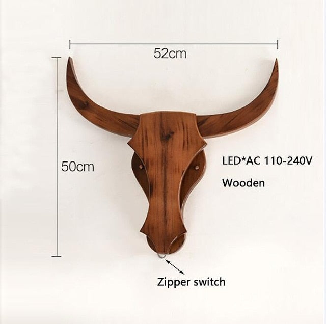 Retro Cow wall light