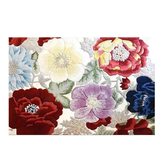 Tapis avec fleur Vintage