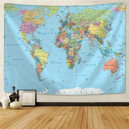 World Map Wall Tapestry