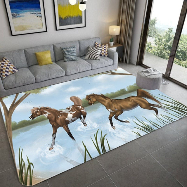 Tapis avec Chevaux 3D / 14 modèles