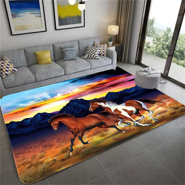 Tapis avec Chevaux 3D / 14 modèles