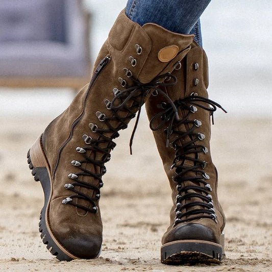Bottes style Moto Cuir