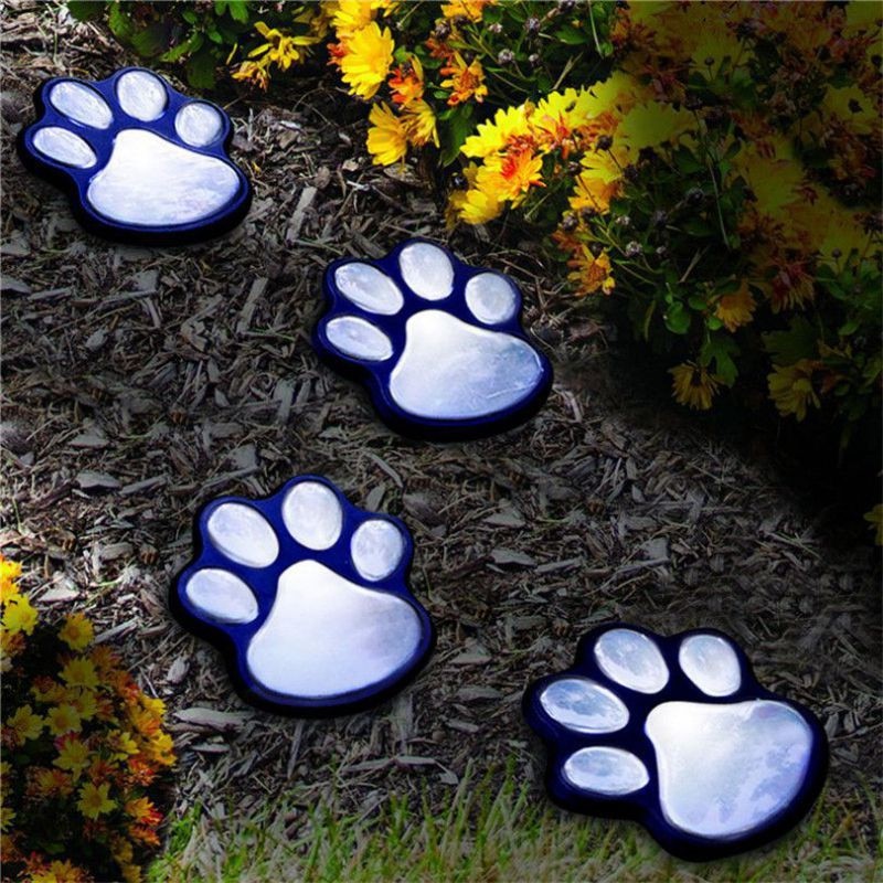 Sentier lumineux patte de chat LED à énergie solaire (4pcs)