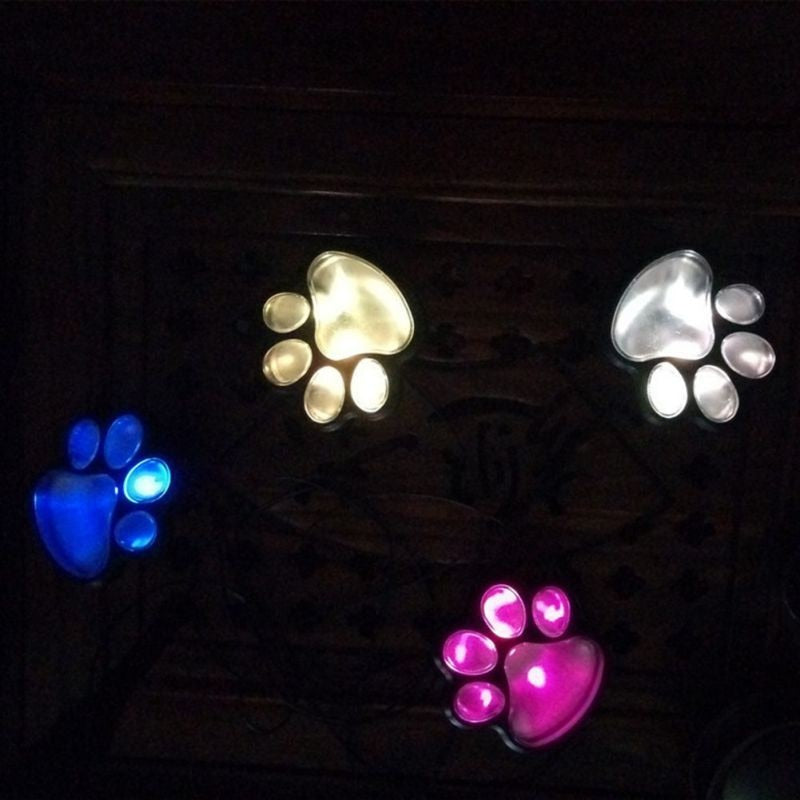 Sentier lumineux patte de chat LED à énergie solaire (4pcs)