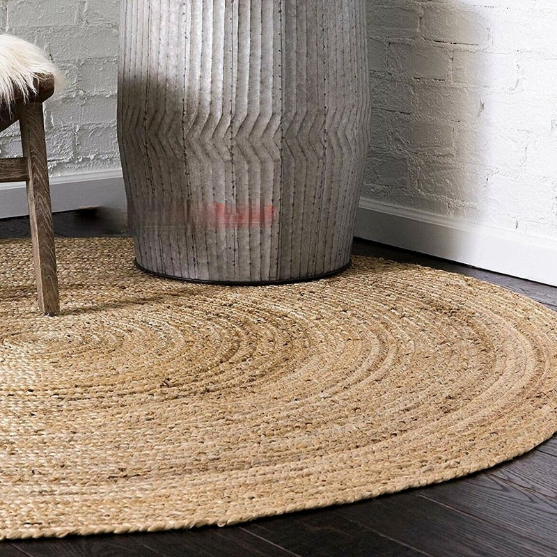 Tapis rond en Jute 100% Naturel