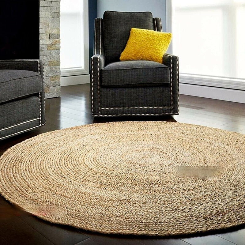 Tapis rond en Jute 100% Naturel