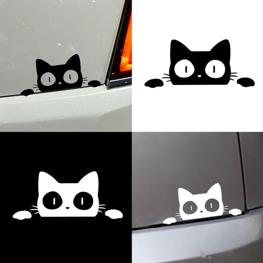 Autocollant réfléchissant Peeking Cat / Dog
