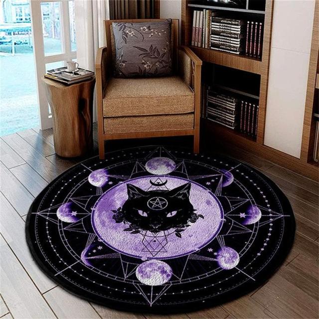 Tapis rond mystique