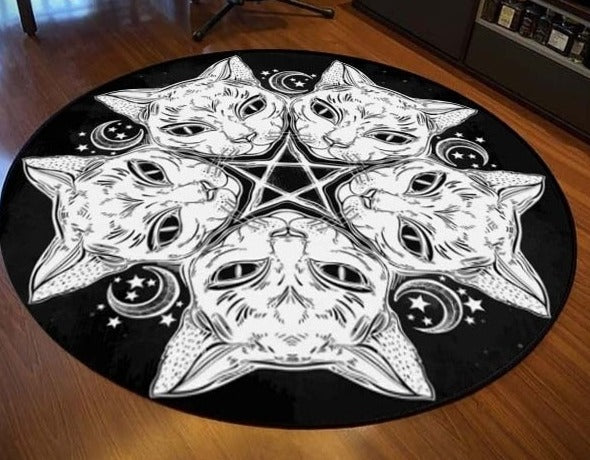 Tapis rond mystique