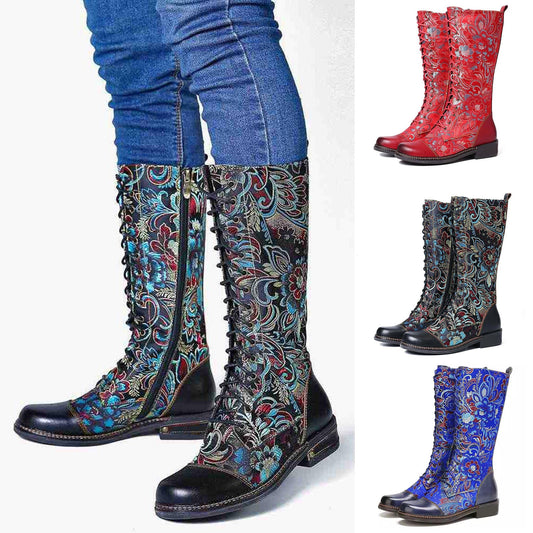 Bottes style broderie