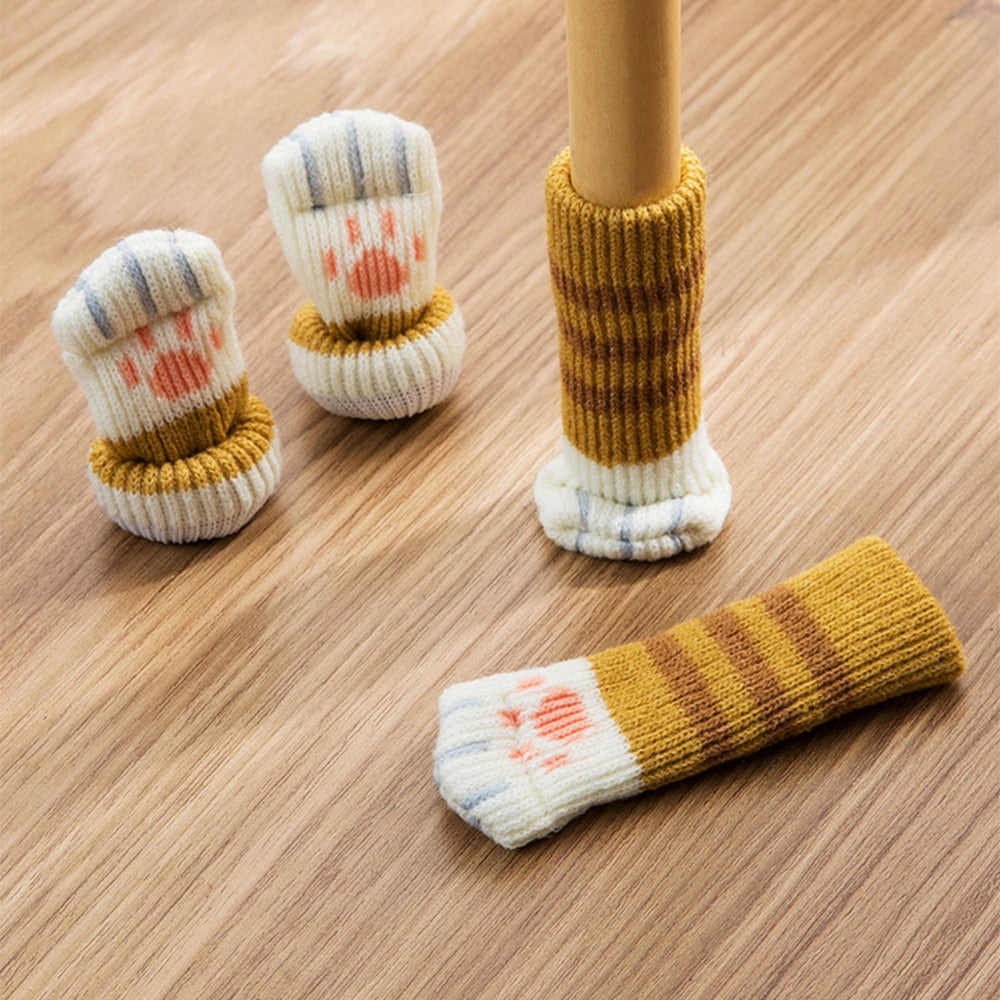 Protège plancher Pattes de chat en tricot