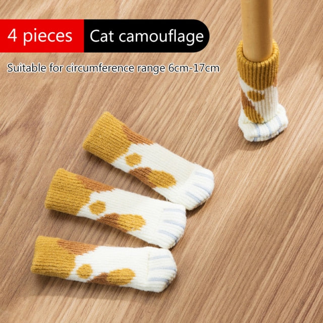 Protège plancher Pattes de chat en tricot