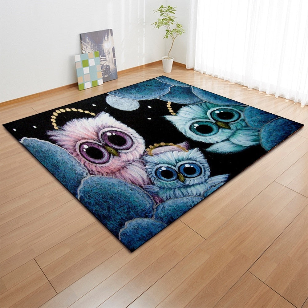 Tapis avec Hiboux