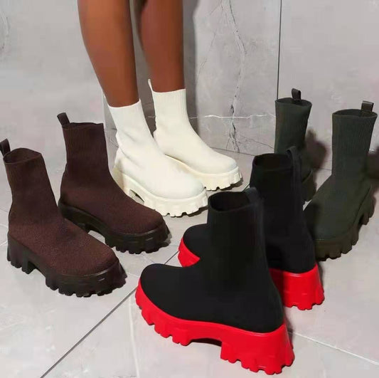 Sock style boots