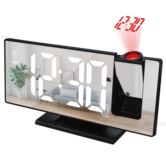 LED projection mirror alarm clock