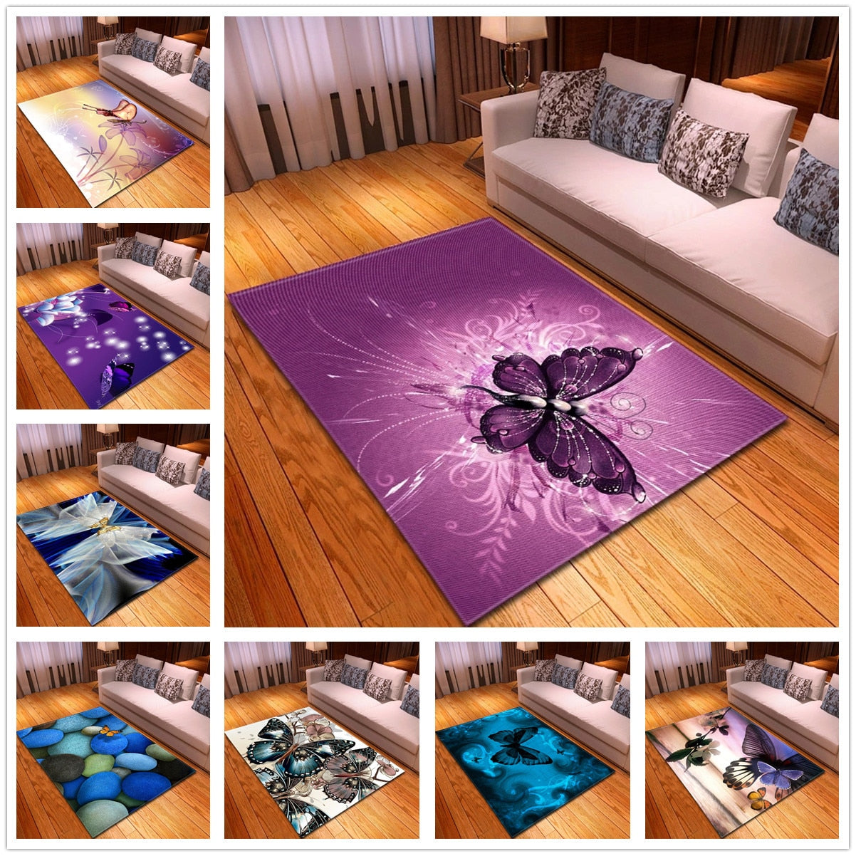 Tapis avec Papillons IV