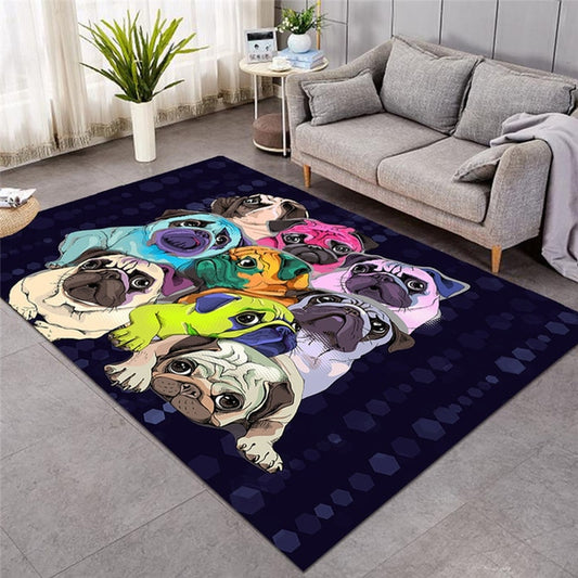 Tapis avec Pugs