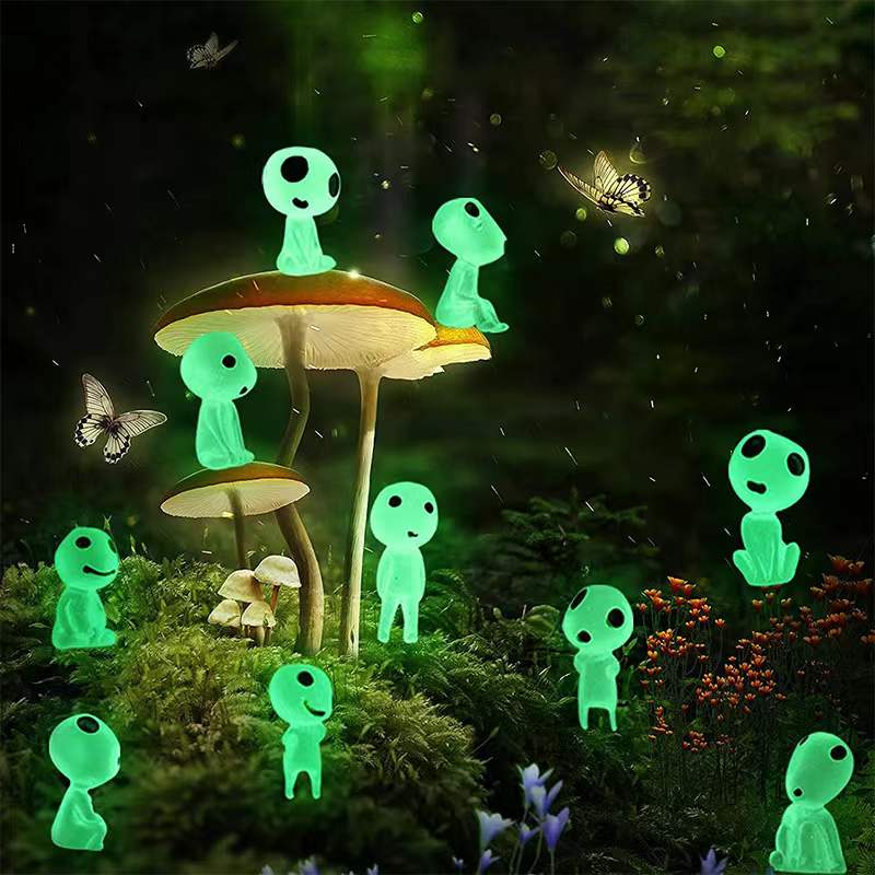 Figuras fluorescentes de jardín (10 piezas)