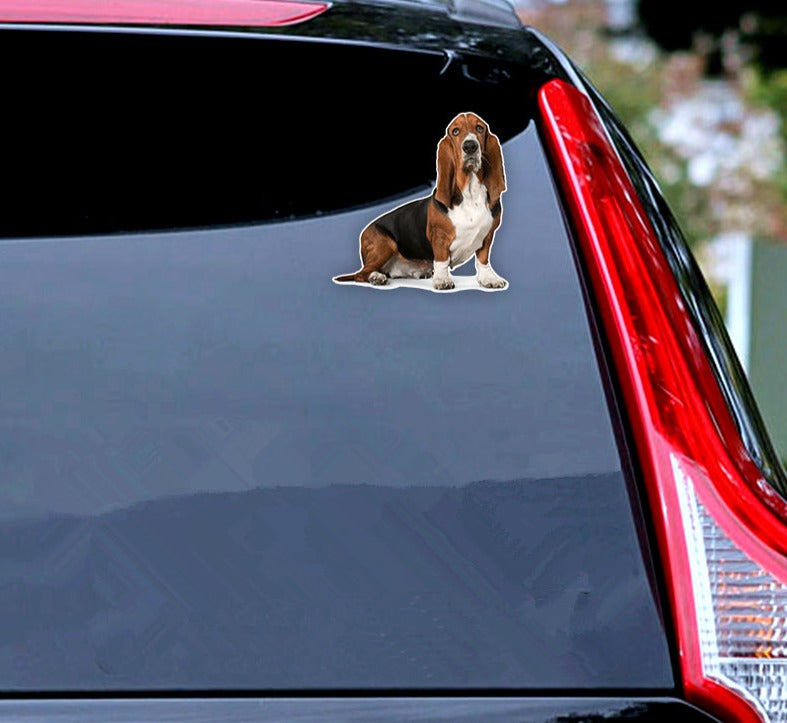 Autocollant voiture Basset Hound II