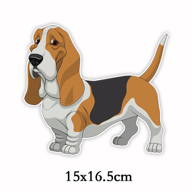 Autocollant voiture Basset Hound II