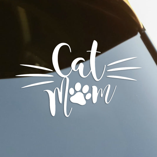 Autocollant pour voiture Cat Mom