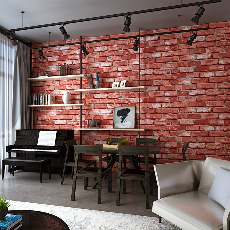 Brick effect wallpaper