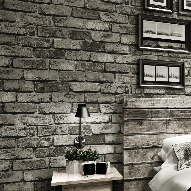 Brick effect wallpaper