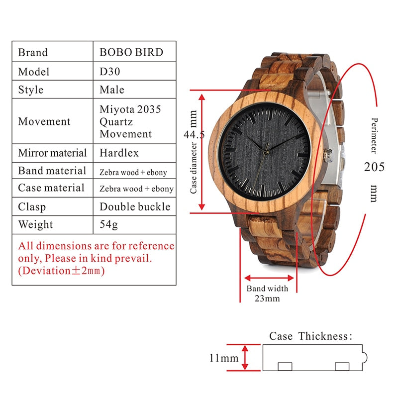 Montre en bois