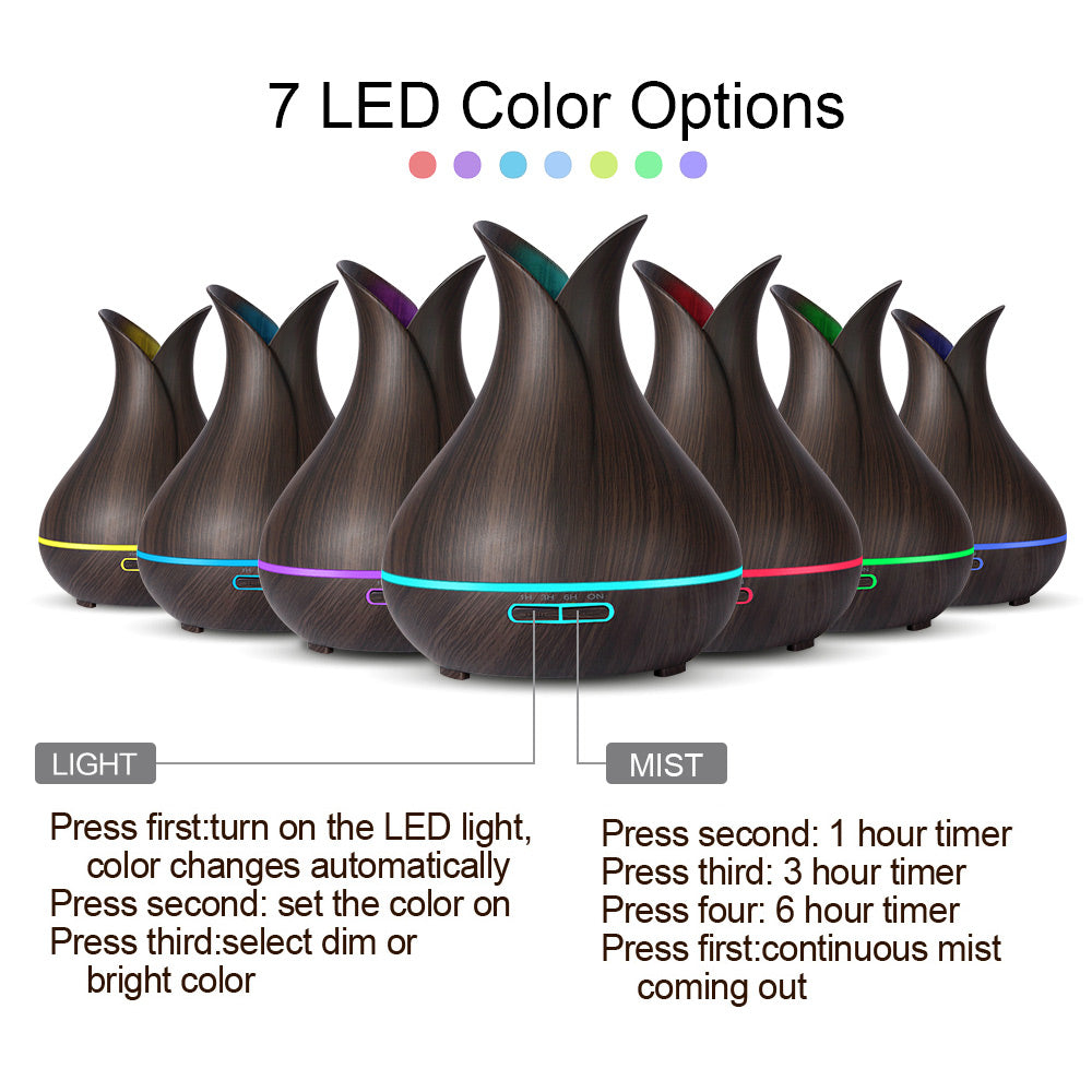 Diffuseur d'huile essentielle LED 7 couleurs changeantes
