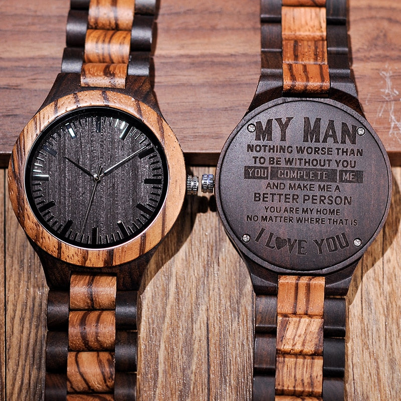 Montre en bois personnalisable