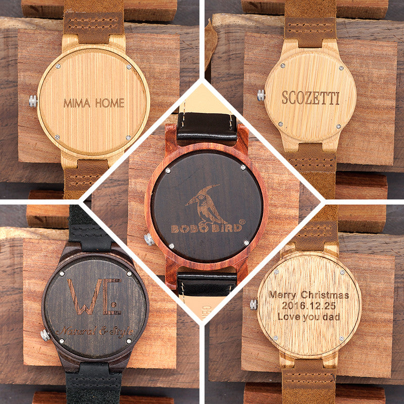 Customizable wooden watch