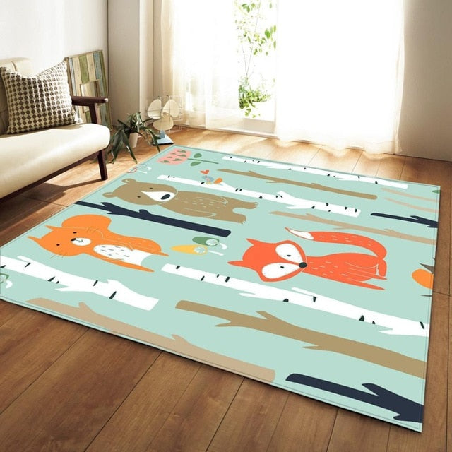 Tapis Chevreuil, licorne, renard, chien...