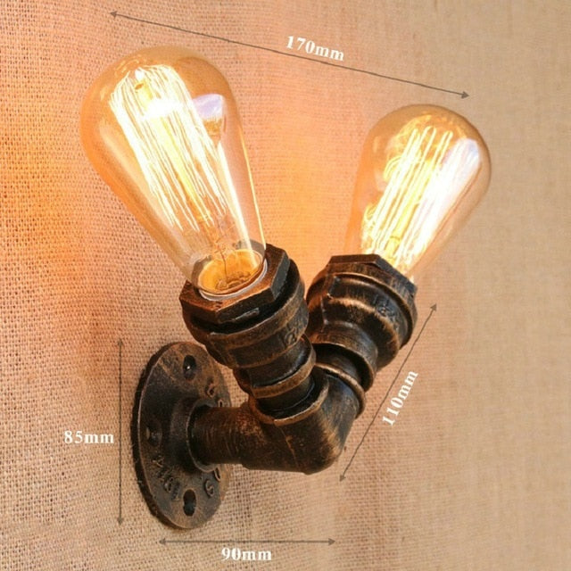 Industrial style wall sconce