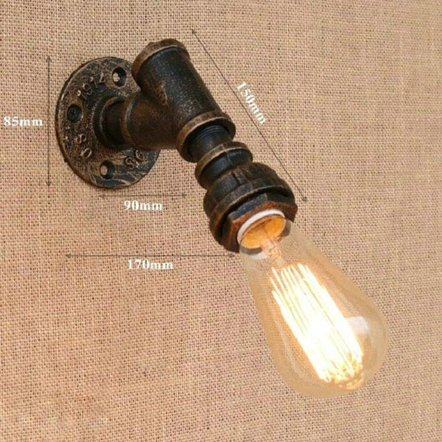 Industrial style wall sconce