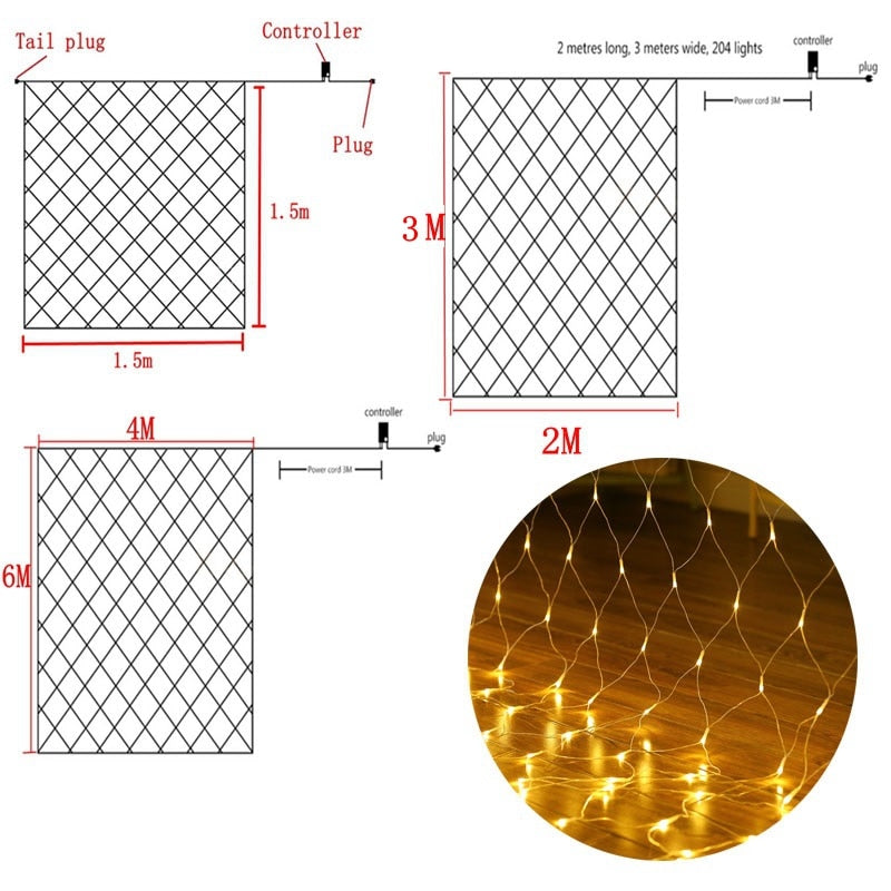 Filet de 96 à 672 leds