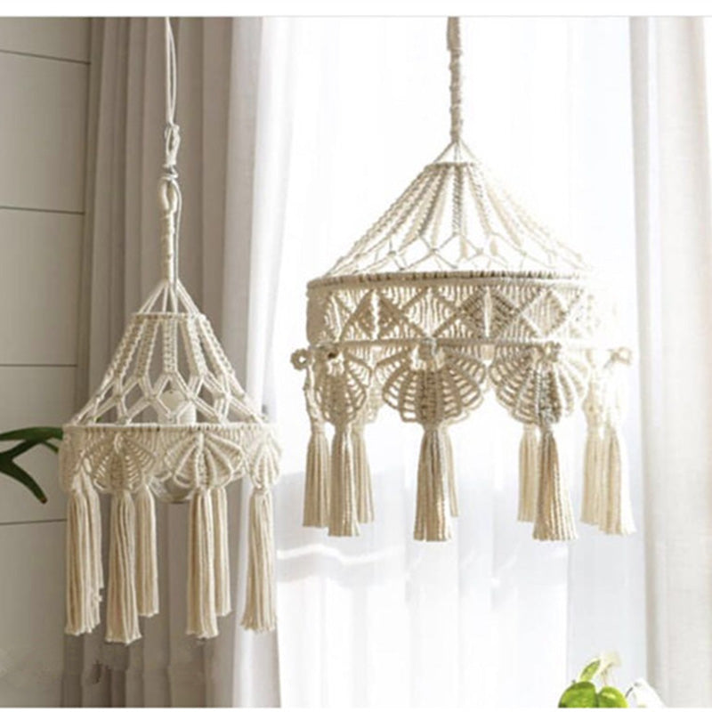 Lustre en macramé